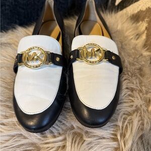 Michael Kors Women's Black and White Loafers